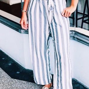 Stripped American Eagle palazzo flowy pants sz L